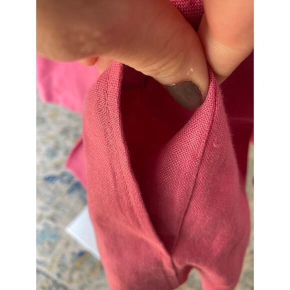 Handmade 100% Linen Berry Jacket Cottagecore Prairie Light Academia Spring Boho - Picture 7 of 16